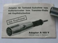 Adapter BEKHIET Tonband Grundig Philips Radio Fernseher  A 103 V Schleswig-Holstein - Bad Bramstedt Vorschau