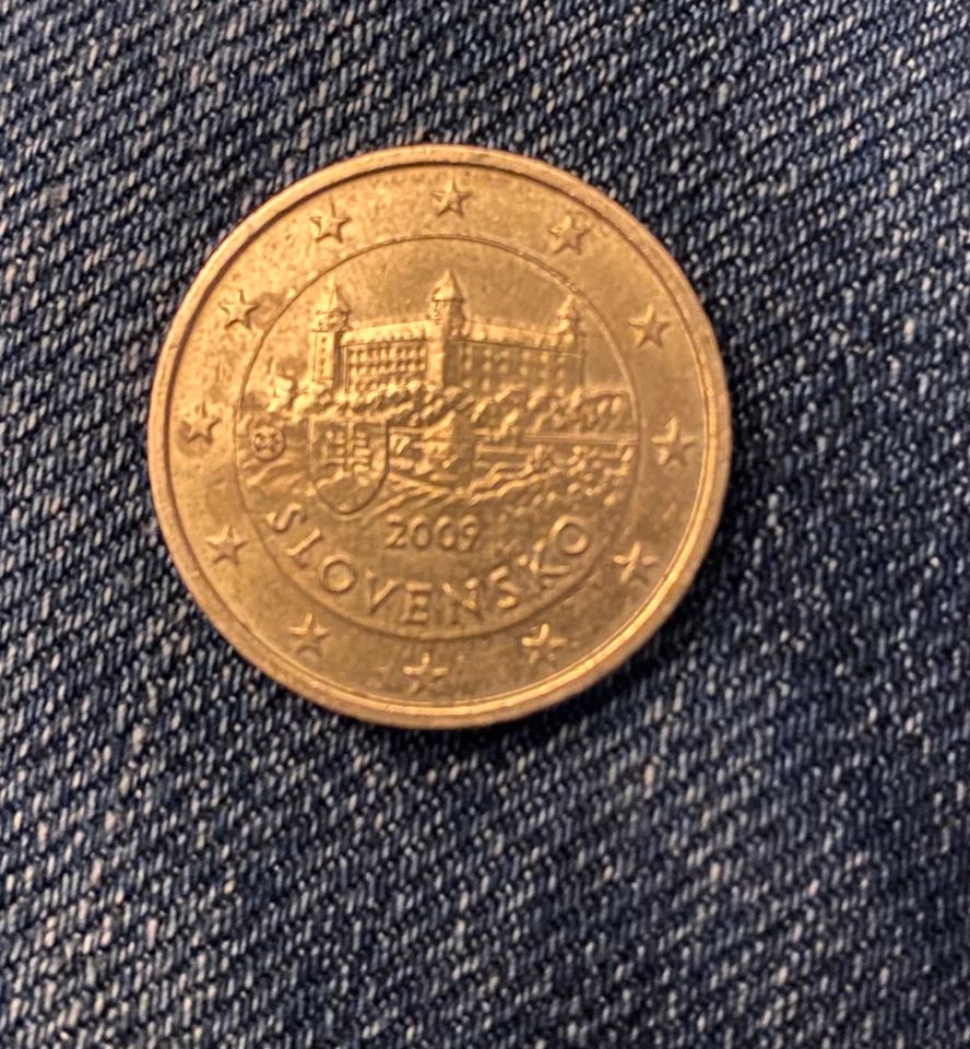 Slowakei 50 Euro Cent 2009 bfr. Burg von Bratislava in Leipzig