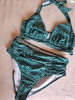 Bikini Set Grün mit Blümchen Größe 1XL Bayern - Schwabach Vorschau