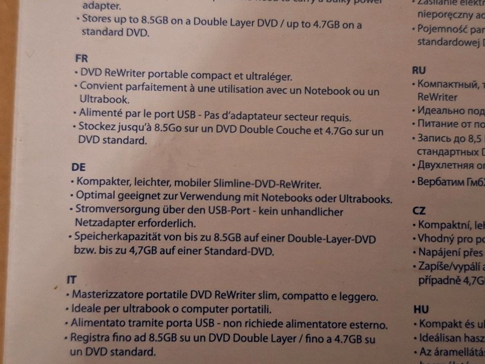 CD / DVD Player externes Laufwerk Laptop in Jarmen