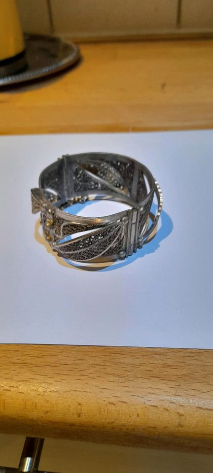 Armband Silber Armreif durcbrochen alt antik in Ehningen