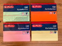 Herlitz A5 Karteikarten liniert, farbig Nordrhein-Westfalen - Geseke Vorschau