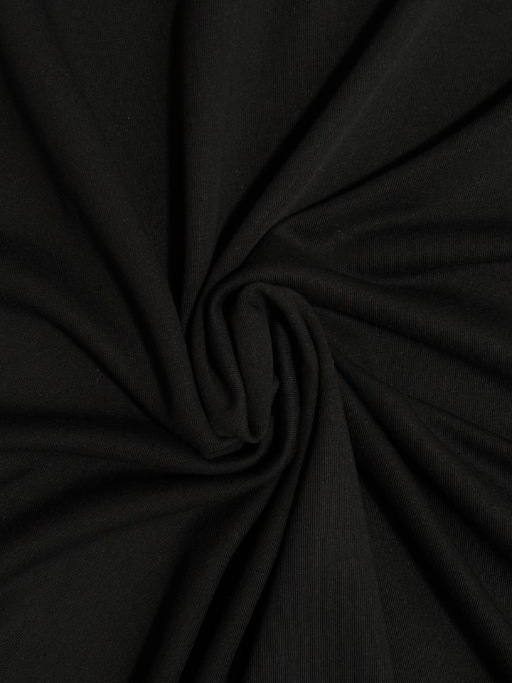 1,5m French Terry Sweatshirtstoff schwarz Hoodiestoff Stoffreste in Leipzig