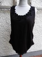 Tredy Top Tanktop Gr.46 schwarz Spitze Glitzer üppig Trägershirt Bayern - Landshut Vorschau
