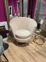 Glamour Sessel Samtoptik Creme Muscheldesign Nordrhein-Westfalen - Wesel Vorschau