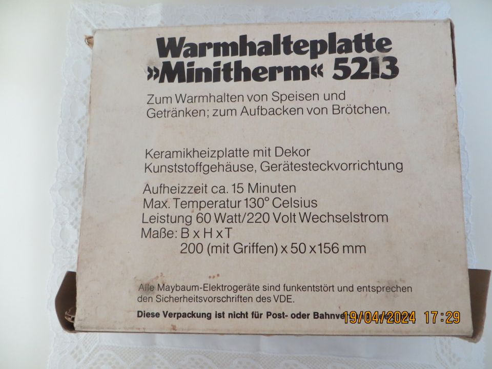 Retro-Warmhalteplatte elektrisch 70er/80er Jahre in Köln