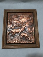 Vintage 3D Relief Jagd Hirsch Kupferstich Bild Massiv Kupfer Deko Niedersachsen - Wolfsburg Vorschau