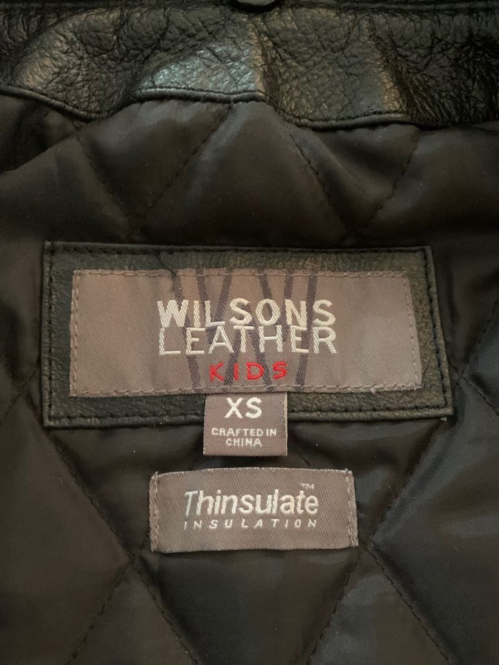 WILSONS LEATHER Kinder Lederjacke, Pilot, Schwarz, Größe XS - TOP in Nürnberg (Mittelfr)