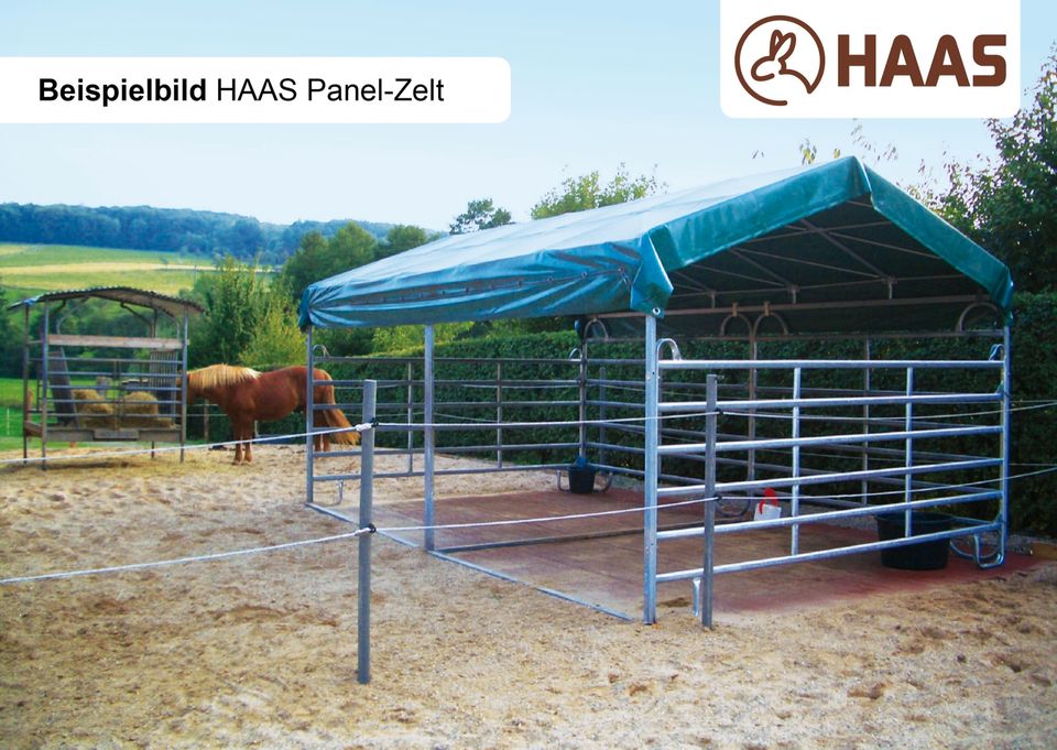 HAAS Panel-Zelt 6x3,6 m–Weideunterstand in Nümbrecht