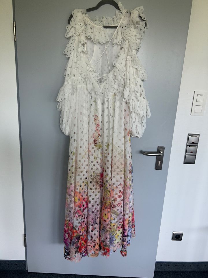 ZIMMERMANN - Robe aus lasergeschnittener Gaze mit floralem Print in Illertissen