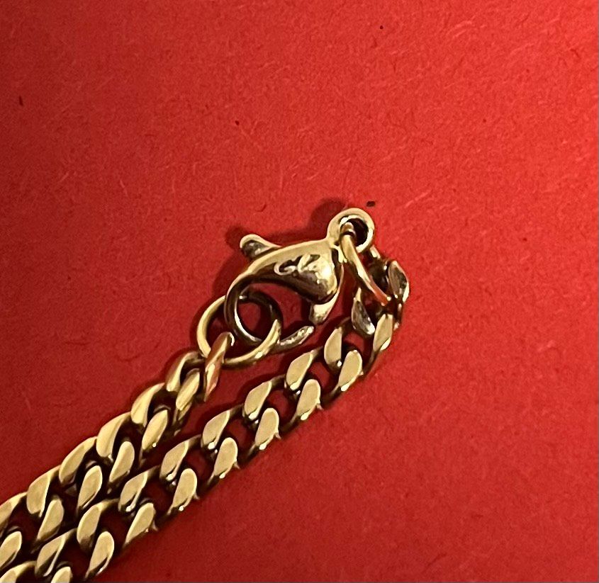 Gld Micro Cuban Chain in 3mm (70cm Länge) in Frauensee