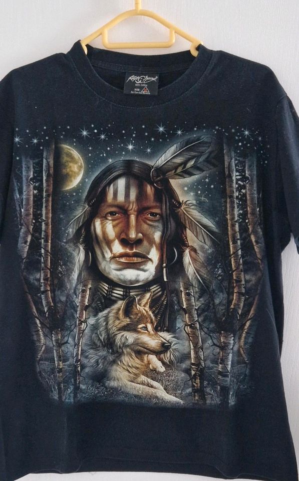 M shirt Wolf Winter Wald rudel Indianer Adler in Oberhausen