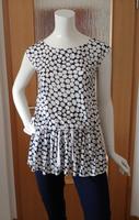 Longshirt Tunika Gr. 38 * New Style * Weiß Blau * knitterfrei Brandenburg - Bernau Vorschau