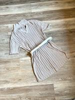 Elegantes Kleid von H&M beige/braun gestreift S/36 Hessen - Heuchelheim Vorschau