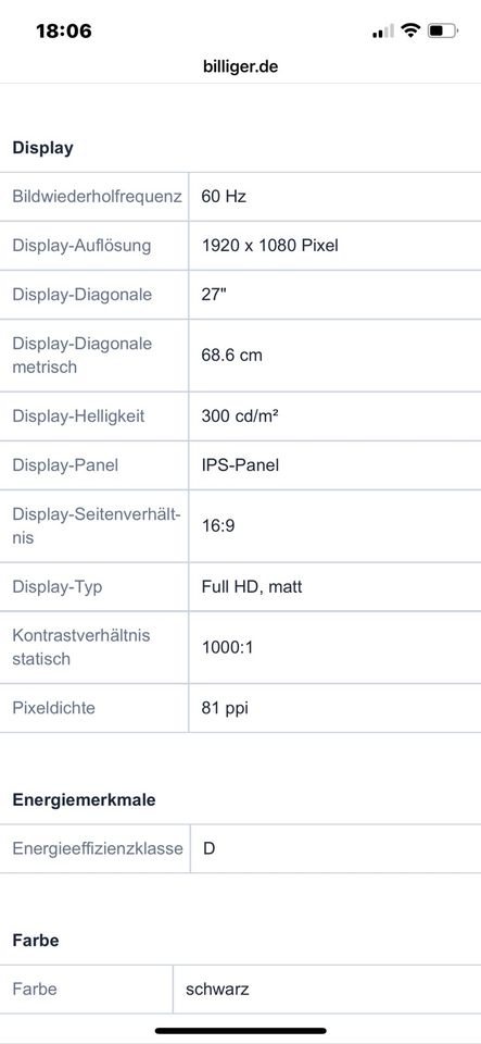 Dell 27“ Monitor in Bottrop