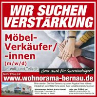 Stellenangebot: Einrichtungsberater/-inn Verkäufer/-inn (m/w/d) Brandenburg - Bernau Vorschau