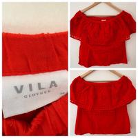 Sommerbluse/Top Gr. 34 von Vila, rot, neuwertig Berlin - Reinickendorf Vorschau