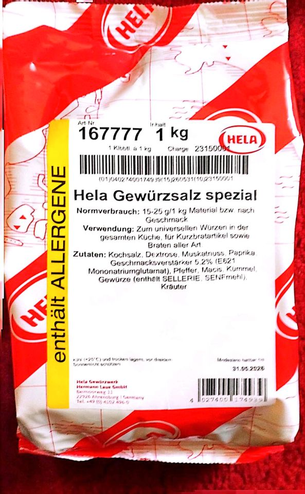 Hela Gewürzsalz SPECIAL ( Pommes Frites Salz) in Bad Ems