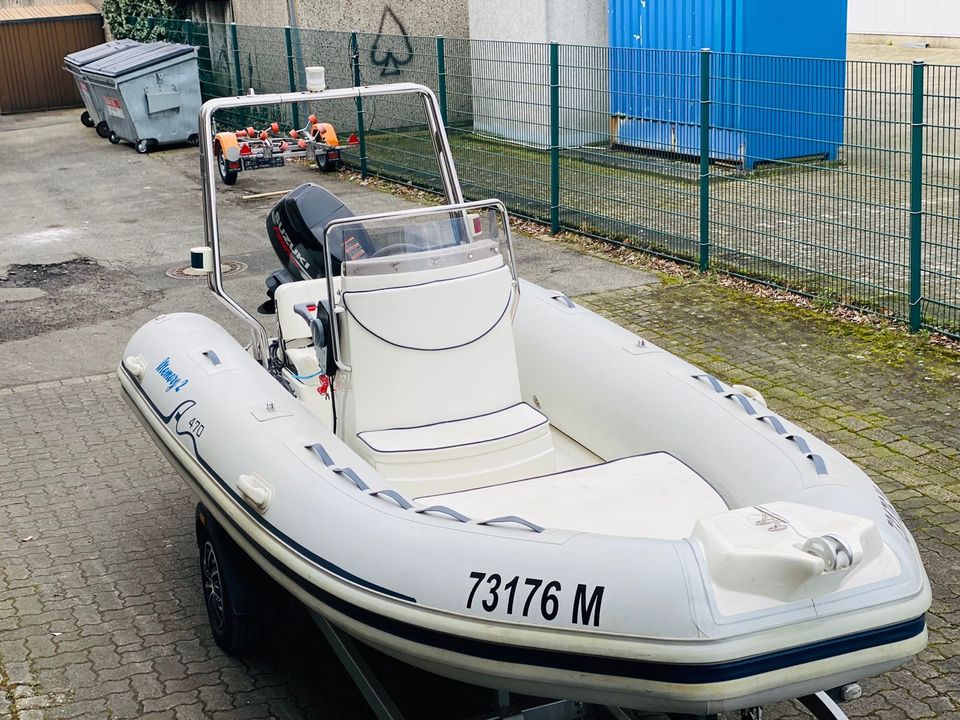 Arimar 470 RIB Festrumpf inkl Suzuki DF 50 Trailer, Persenning in Werne