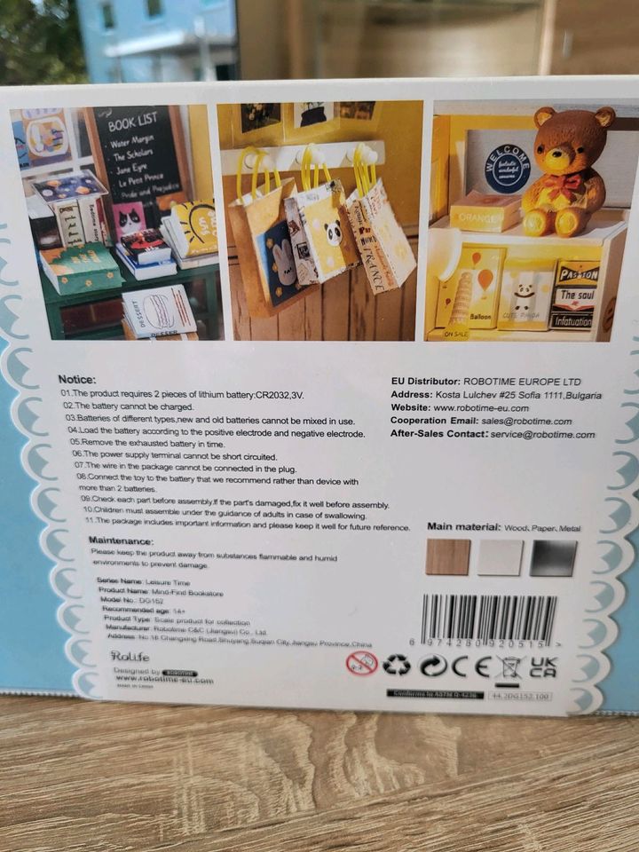 DIY Set Bär Buchhandlung basteln Haus in Holzweißig