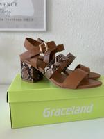 Graceland Sandalen mit Absatz Schlangenmuster braun Gr.38 NEU Hannover - Herrenhausen-Stöcken Vorschau