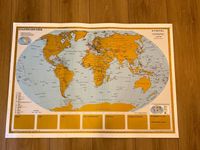 Weltkarte Rubbelkarte Globus Landkarte 95 cm x 66 cm von Stiefel Kr. München - Unterschleißheim Vorschau