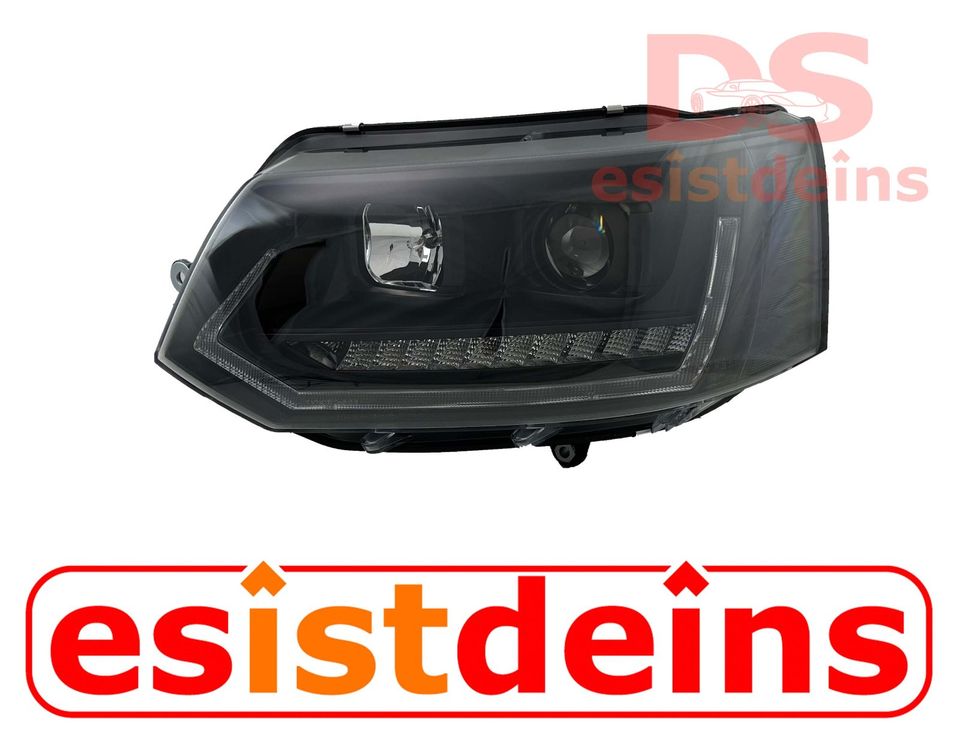 VW T5 Bus LED DRL Scheinwerfer dynamisch Bj. (09-15) schwarz in Quickborn