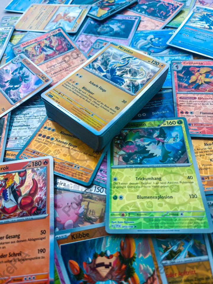 ✅️150 Pokémon-Karten + 1 EX ULTRA & 15 seltene Holos, Legendäre + Pikachu Evoli Set✴️ 100% Original Set | Pokemon-Karten Booster Geschenk Karmesin und Purpur Sammlung Sammel-Karten Versand Kostenlos⭐ in Idar-Oberstein