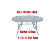 Sonderpreis !!! Aluminium Gartentisch Glastisch oval 140cm Neu Niedersachsen - Bad Zwischenahn Vorschau