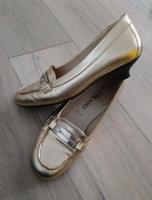 Via Milano, Pumps,Gr.37, Leder, Gold, super Zustand Brandenburg - Schulzendorf bei Eichwalde Vorschau