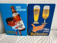 Herforder Bier Schilder Metall Blech zwei Motive Baden-Württemberg - Mannheim Vorschau