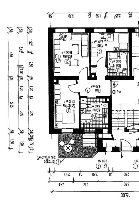 Frisch sanierte 3-Zimmer-Wohnung mit Terrasse im Erdgeschoss in Chemnitz