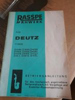 Rasspe Mähwerk für Deutz Betriebsanleitung Nordrhein-Westfalen - Wipperfürth Vorschau