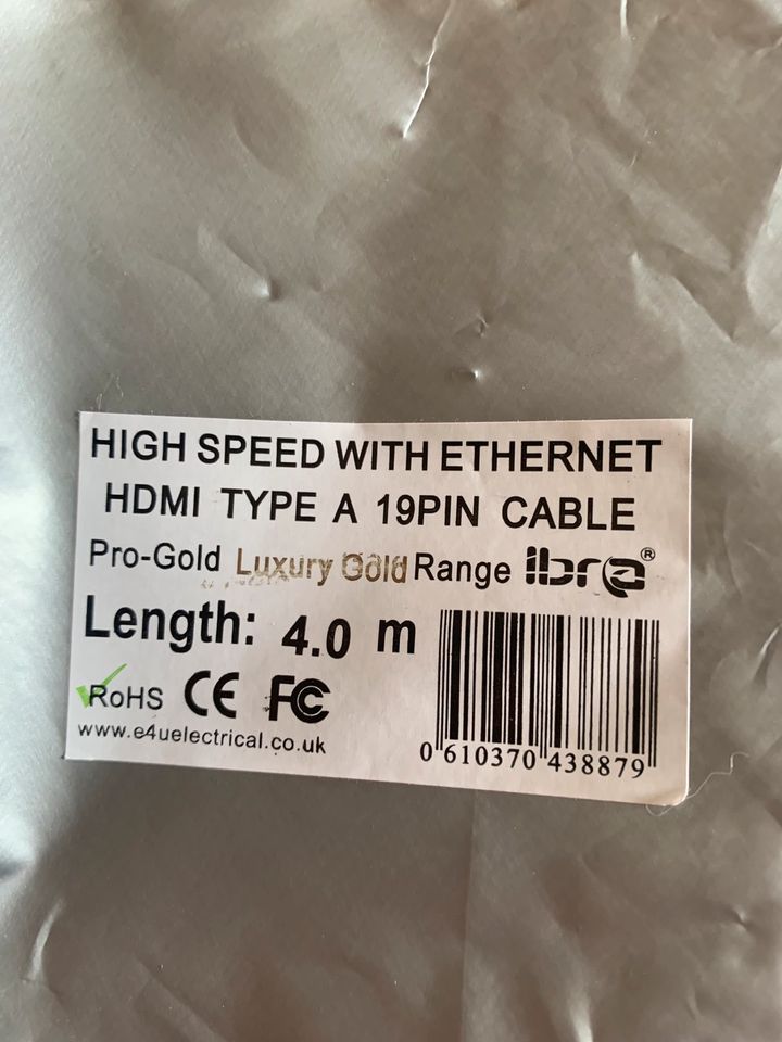 HDMI 4K High Speed with Ethernet, 3 Stück in OVP in Herbsleben