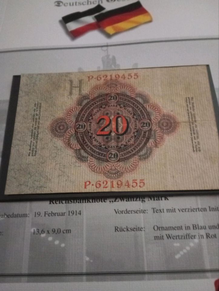 Reichsbanknote 20 Mark in Pegau