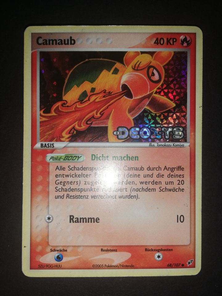 Pokemon Camaub Reverse Stamp EX Deoxys 68/107 Deutsch Played in Weißwasser