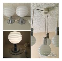 RETRO VINTAGE GLAS LAMPE 70 / 80er im SET Decken + 2 x Nachttisch Berlin - Tempelhof Vorschau