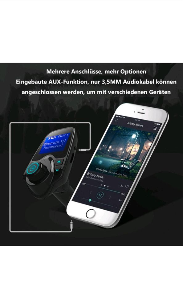 GelldG Bluetooth FM Transmitter für Auto Ladegerät Bluetooth-Adap in Rietberg