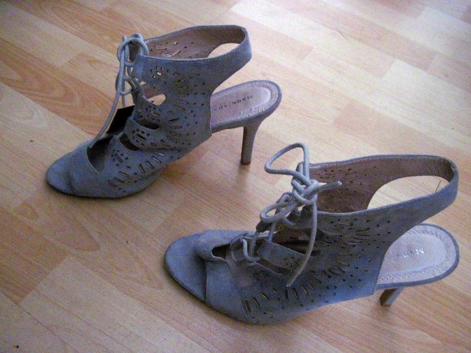 Sandalen High heels silbergrau Größe 41 NEU 9,5 cm Absatz in Dortmund