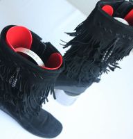 BOHO boots stiefel Echtleder 38 Fringe wildleder gefüttert Black Hannover - Döhren-Wülfel Vorschau