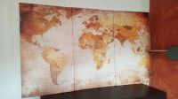 Weltkarte Leinwand 3 Teilig Wandbild Dekoration 1,50 x 0,90m Thüringen - Heilbad Heiligenstadt Vorschau