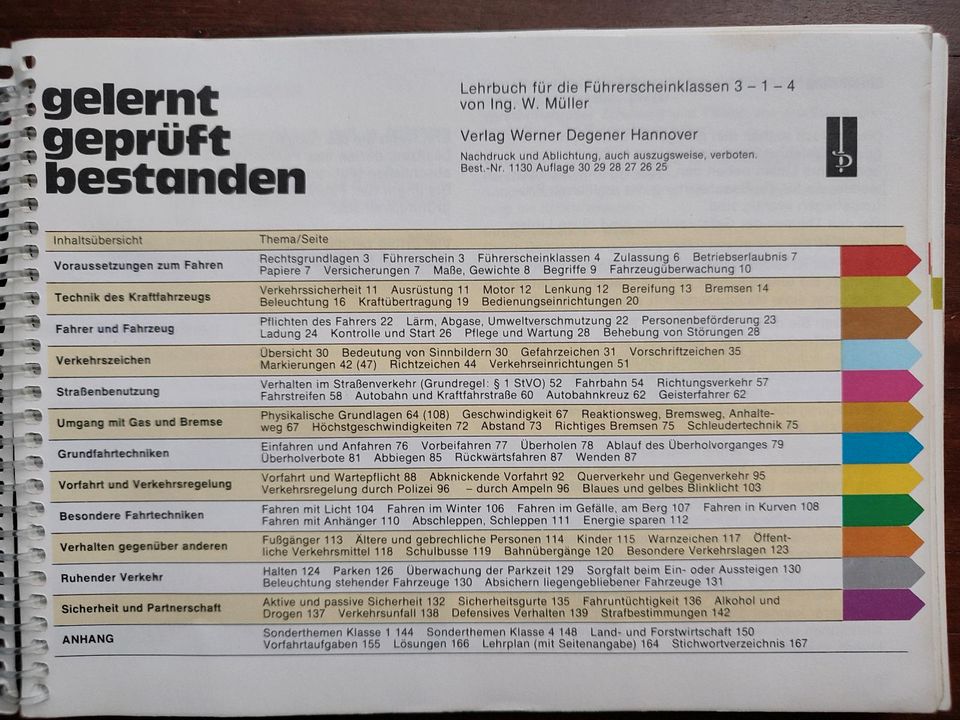 Handbuch Führerschein gelernt geprüft bestanden, Vintage 1980er in Konz
