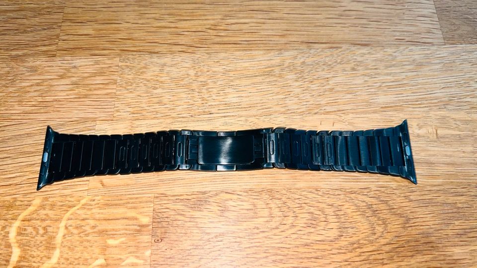 Edelstahlarmband Schnellwechsel für Apple watch 45mm Schwarz in Sohland am Rotstein