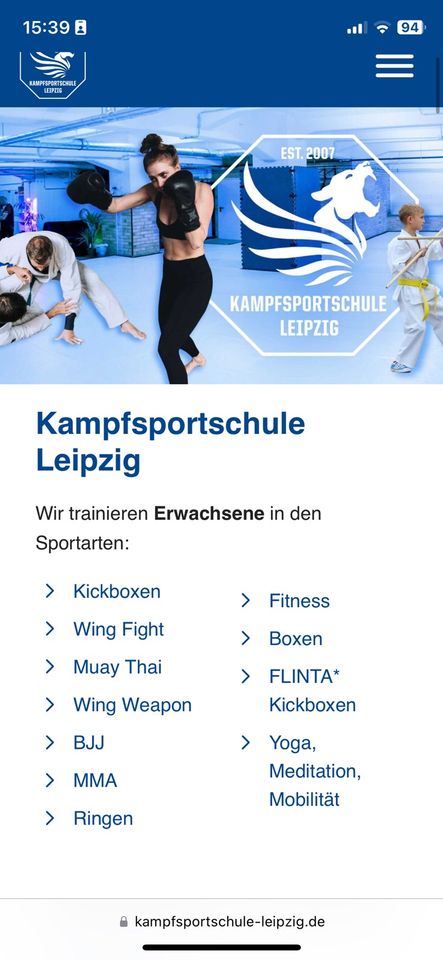 10er Karte Kampfsportschule Leipzig in Leipzig