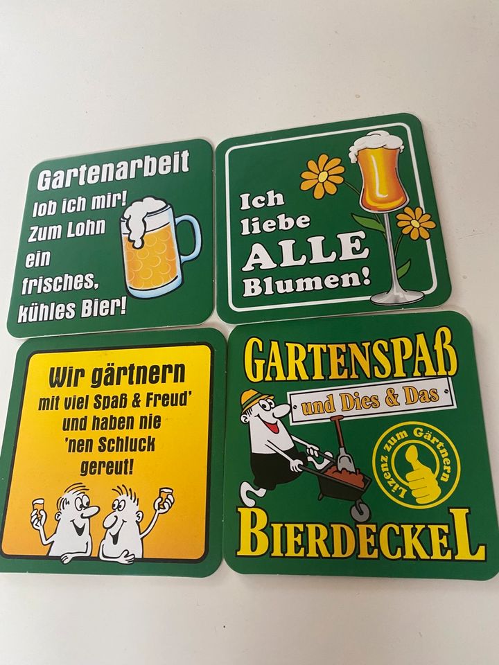 9x Bierdeckel mit Gartensprüchen in Berlin