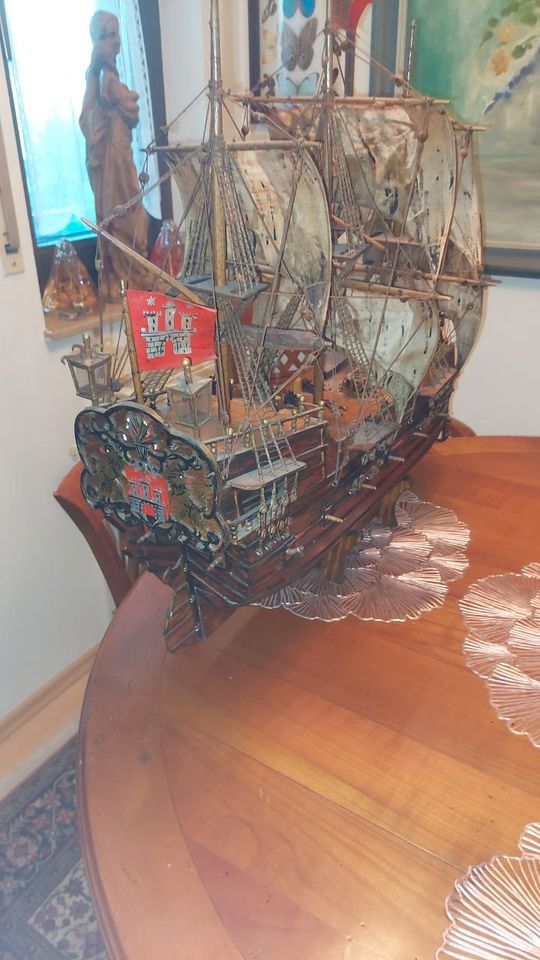 Historisches Kriegsschiff Schiffsmodell Segelschiff Holz ca.70cm in Nürnberg (Mittelfr)