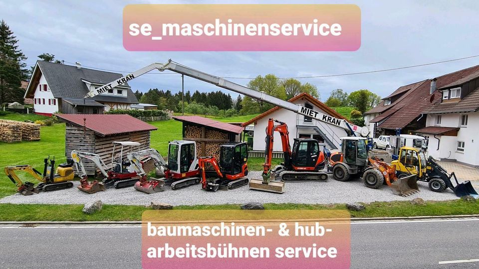 Minibagger mieten Baumaschine Gartenbau Abriss Erdbau in Vogt