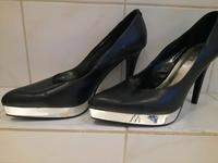 Scharze High Heels mit silberner Sohle Gr.39, 10,5 cm Absatz Nordrhein-Westfalen - Marl Vorschau