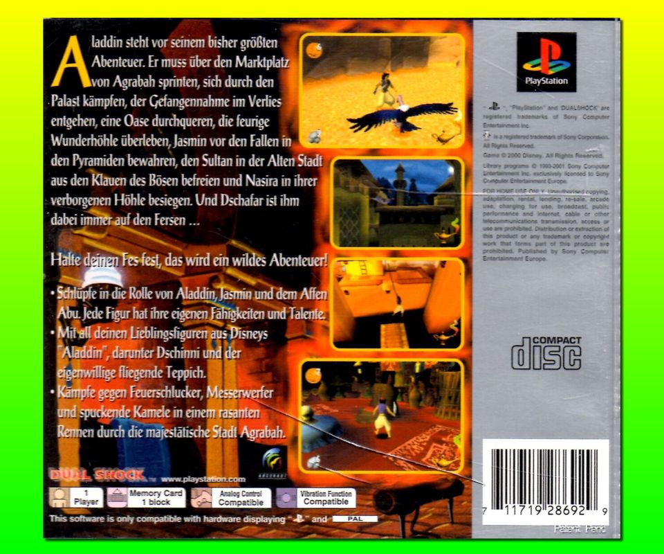 ☘️ Sony PlayStation 1 "Disneys Aladdin Nasiras Rache" ☘️ in Leipzig