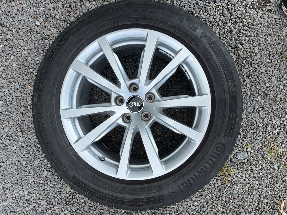 Audi Alu-Felgen mit Sommerreifen Conti 235/55 R18 100V in Simmerath